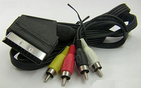Кабель Скарт (папа) - 4RCA (папа) 3m