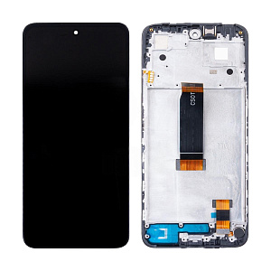 Дисплей для телефона Xiaomi Redmi 12 4G (23053RN02Y) модуль в сборе Черный - Оригинал