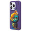 Кейс iPhone 15 Pro Max силикон SC335 (кот) фиолетовый