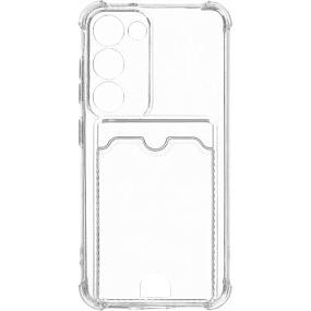 Силиконовый чехол для Samsung S921 Galaxy S24 с визитницей прозрачный 