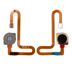 Шлейф Xiaomi Redmi Note 8/Note 8 (2021) сканер отпечатка пальцев Черный