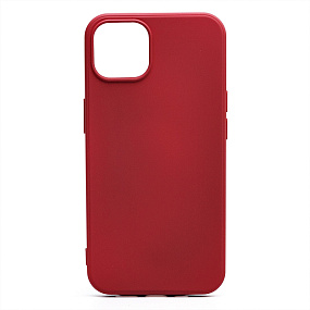 Кейс iPhone 13 Silicone Case без логотипа бордовый