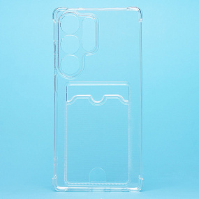 Силиконовый чехол для Samsung S938 Galaxy S25 Ultra с визитницей прозрачный