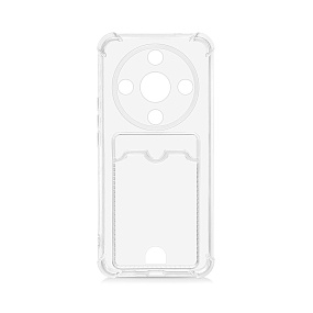 Силиконовый чехол Honor X9b с визитницей DF прозрачный