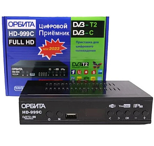 Ресивер эфирный цифровой DVB-T2 Орбита HD HD-999C