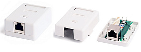 Розетка RJ-45 настенная, одинарная