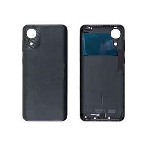 корпус для телефона Samsung A032F (A03 Core) Задняя крышка (черный) (Глянцевая)