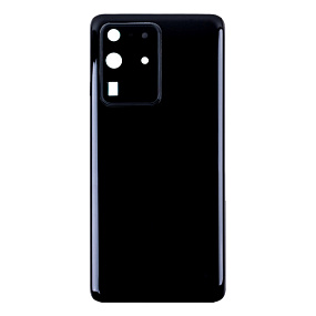 корпус для телефона Samsung G988B (S20 Ultra) Задняя крышка (черный) - Премиум