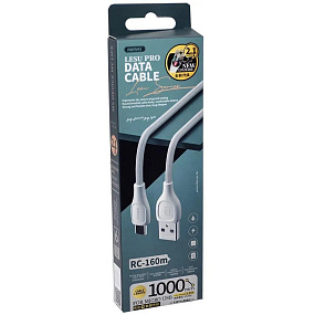 Дата кабель micro USB - USB Remax RC-160m 2.1A 1м белый*