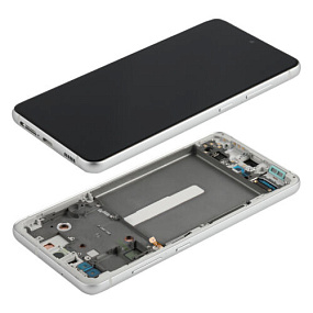 Дисплей для телефона Samsung G990B (S21 FE) модуль Серый - Оригинал