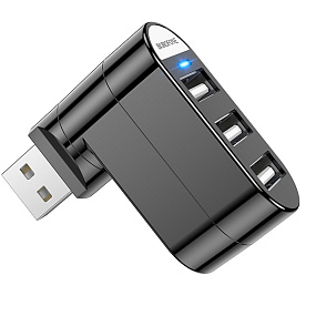 Хаб 3 порта Borofone DH3 черный