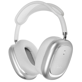 Bluetooth-наушники Hoco W68 полноразмерные (шумоподавление) серебро