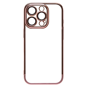 Кейс iPhone 16 Pro пластик PC073 с закрытой камерой розовое золото