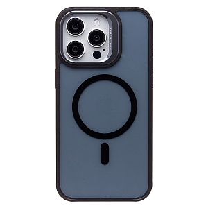 Кейс iPhone 15 Pro Max силикон SafeMag SM026 черный