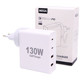 СЗУ-USB*2/Type-C*2 Mega 130W белый