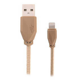 Дата кабель lightning - USB Awei CL-981 плетеный золото
