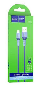 Дата кабель lightning - USB Hoco X65 2.4A 1м синий