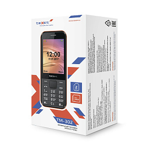 Мобильный телефон teXet TM-302 черно-красный