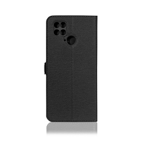Чехол-книжка DF под кожу Xiaomi Poco C40 черный