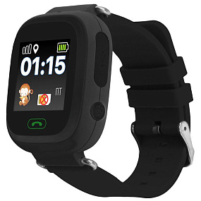 Часы Smart Baby Watch Q90 (sim, android, ios, 2G, GPS) черные (УЦЕНКА) царапины, потертости