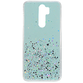 Задняя накладка Xiaomi Redmi Note 8 Pro PS c блестками бирюзовый