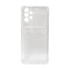 Силиконовый чехол для Samsung A325 Galaxy A32 с визитницей прозрачный