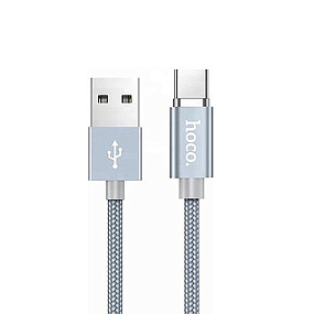 Дата кабель Type-C - USB Hoco U40A магнитный 1м серый