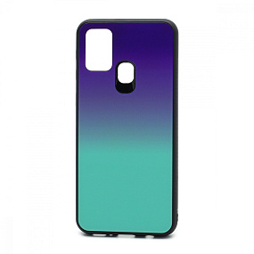 Задняя накладка для Samsung M317 Galaxy M31 стекло Gradient (004) сине-голубой