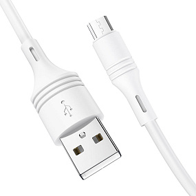 Дата кабель micro USB - USB Borofone BX43 1м 2.4A белый тех. пак