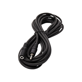 Кабель 3.5mm Jack (папа) - 3.5mm Jack (мама) Smartbuy 5м черный