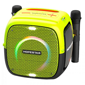 Колонка Hopestar Party One (Bluetooth/TF/USB/AUX/RGB) 60W желтый(УЦЕНКА)б/у, потертости,