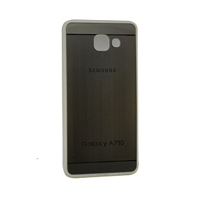 Силиконовый чехол для Samsung A710 Galaxy A7 (2016) под металлик серый