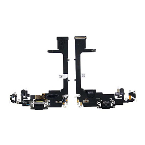 Шлейф iPhone 11 Pro на системный разъем/микрофон Черный