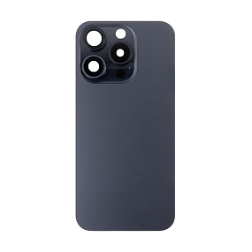 Задняя крышка iPhone 15 Pro в сборе со стеклом камеры Черный - orig fabric с креплением