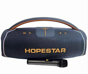 Колонка Hopestar A65 (Bluetooth/USB/AUX/FM/Micr/IPX6) 300W синий(УЦЕНКА)новая, повр. упаковка