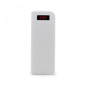 Портативное зарядное устройство Proda 6J 20000mAh 2USB с LCD carbon белый