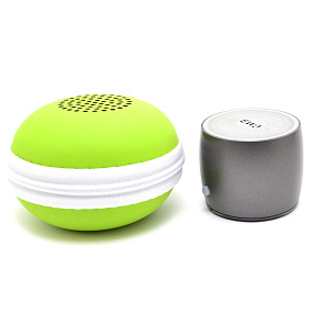 Колонка EWA A103 mini в чехле (Bluetooth/MicroSD/USB/FM) серебро