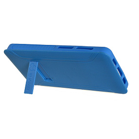 Задняя накладка универсальная 4,3-4,7 слайд силикон-пластик голубой №1(UniC-201)