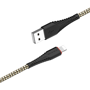 Дата кабель lightning - USB Borofone BX25 Powerful 2,4A черный 1м