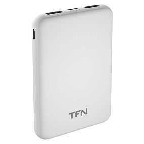 Портативное зарядное устройство TFN PB-201-BK 5000mAh 2USB белый