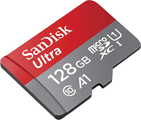 MicroSD 128Gb SanDisk Class 10 UHS-I 80Mb/s +SD adapter