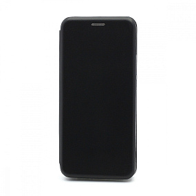 Чехол-книжка BF под кожу Xiaomi Redmi 9 черный(УЦЕНКА)дефект у боковой части