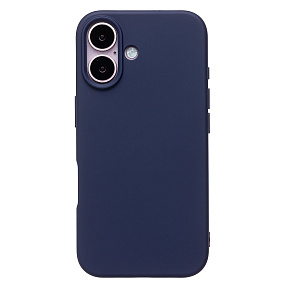 Кейс iPhone 16 Silicone Case без логотипа темно-синий