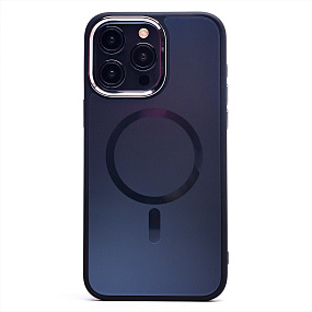 Кейс iPhone 15 Pro Max силикон SafeMag SM023 черный