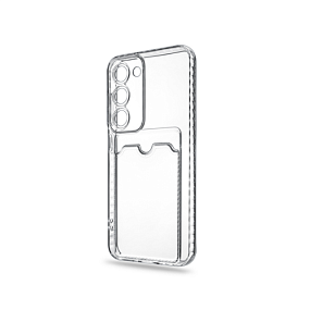 Силиконовый чехол для Samsung SM-S911 Galaxy S23 с визитницей прозрачный 