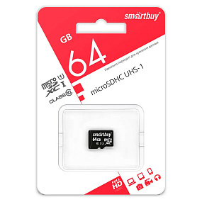 MicroSD 64Gb SmartBuy Class 10 UHS-I без адаптера