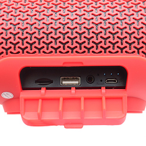 Колонка OneDer V10 (Bluetooth/MicroSD/USB/FM/AUX) красная