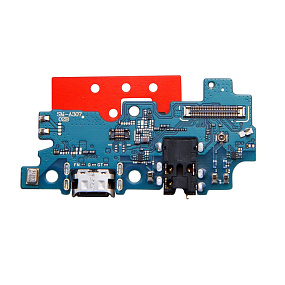 Шлейф Samsung A307F (A30s) плата системный разъем/разъем гарнитуры/микрофон - Премиум