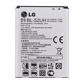 АКБ ORIG для телефона LG BL-52UH L70/D285/D325/H422 тех. упаковка
