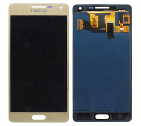 Дисплей для телефона Samsung A500F/A5 (2015) в сборе с тачскрином Золото - AA (TFT)